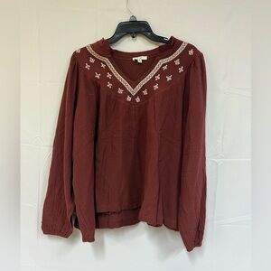NEW EASEL LOS ANGELES WOMENS COTTON FLOWY TOP SIZE: M